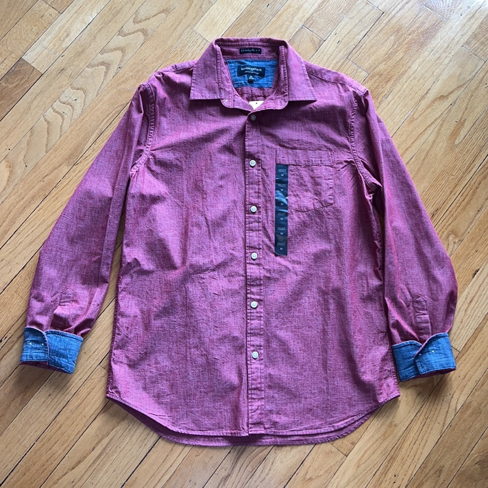 NEW Banana Republic mens long sleeve button down